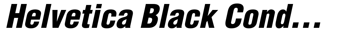 Helvetica Black Condensed Oblique